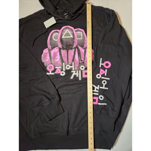Netflix Squid Game Hoodie – Adult XL – Black Graphic Pullover Sweatshirt - Picture 3 of 7